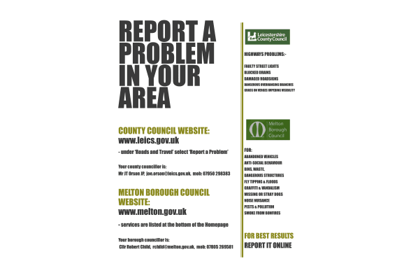 Reporting a problem to your councils